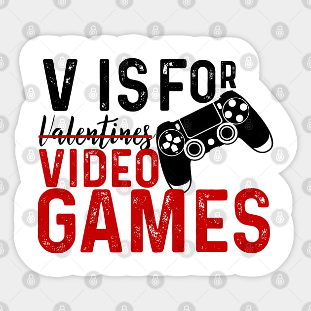 V is for video games Sticker by kirkomed